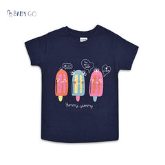 BABY GO DARK NAVY YUMMY YUMMY T-SHIRT