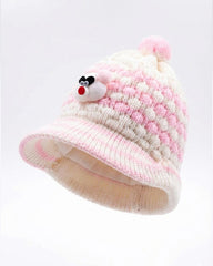 BABY PINK & WHITE BUNNY KNITTED PCAP