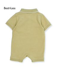 BEST & LESS GREEN PIQUE POLO ROMPER
