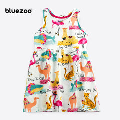 BLUEZOO ANIMALS PRINTED JERSEY DRESS