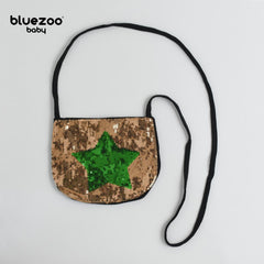 BLUEZOO GOLDEN GREEN STAR SEQUINED MINI PURSE