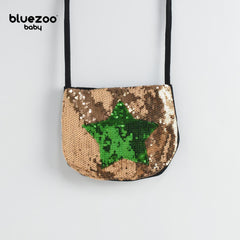 BLUEZOO GOLDEN GREEN STAR SEQUINED MINI PURSE