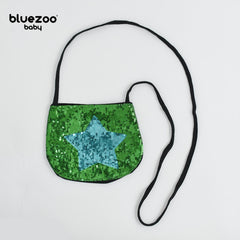 BLUEZOO GREEN BLUE STAR SEQUINED MINI PURSE