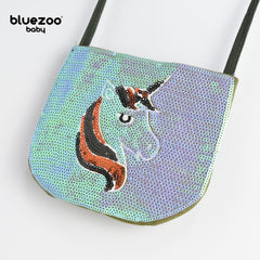 BLUEZOO GREEN UNICORN SEQUINED MINI PURSE