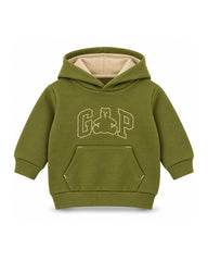 BOYS OLIVE GREEN TEDDY HOODIE WITH JOGGER SET