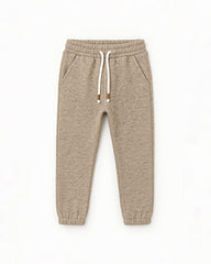 BRANDED BEIGE TEXTURED JOGGER TROUSER