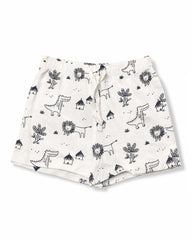 BRANDED BOYS IVORY SAFARI PRINT SHORTS