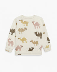 BRANDED CAMEL PRINT SWEATSHIRT WITH TROUSER SET