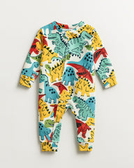 BRANDED COZY PLUSH DINO LAND BABY ROMPER