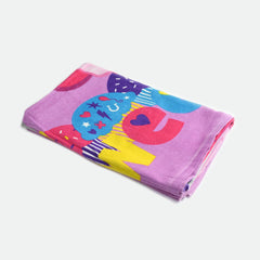 BRANDED LIGHT PURPLE FRIENDSHIP PRINTED TOWEL