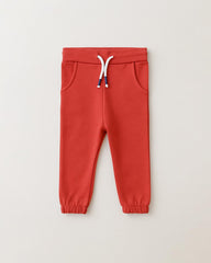 BRANDED RED FLEECE JOGGER TROUSER