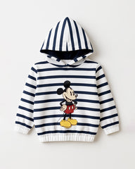 BRANDED STRIPED MICKEY HOODIE WITH TROUSER SET