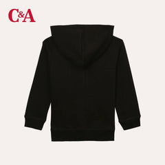 C&A BLACK ZIPPER HOOD 24