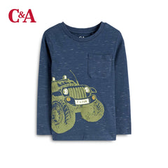 C&A BLUE F 4 FUN LONG SLEEVE T-SHIRT