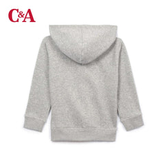 C&A HEATHER GREY ZIPPER HOOD 24
