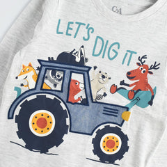 C&A LONG SLEEVE LETS DIG IT T-SHIRT