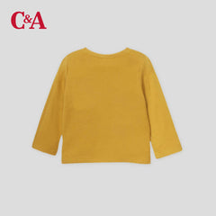 C&A MUSTARD YELLOW ORGANIC COTTON T-SHIRT