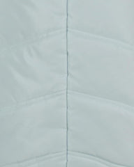CALVIN KLEIN PASTEL CYAN FAUX FUR HOODED LONG PUFFER COAT