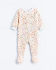 CARTER CHARMING FLORAL PRINT MICRO FLEECE ROMPER