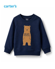 CARTERS 2 PCS BEARY HANDSOME SWEATSHIRT WITH ROMER AND TROUSER SET