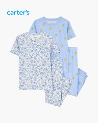 CARTERS 2 PCS FLORAL SHORT SLEEVE T-SHIRT WITH JOGGERS SET
