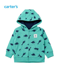 CARTERS 3 PCS DINO HOODIE WITH TOMPER AND TROUSER SET