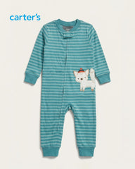 CARTERS ARCTIC FOX STRIPED ROMPER