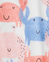 CARTERS BABY CRABS PRINTED SNUG FOT COTTON ROMPER