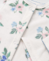 CARTERS BABY GIRLS FLORAL FLEECE FOOTED ROMPER