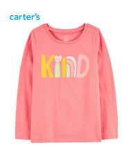 CARTERS BE KIND LONG SLEEVE JERSEY T-SHIRT