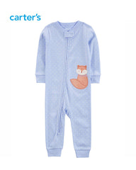 CARTERS BLUE FOX APPLIQUE SNUG FIT ROMPER