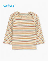 CARTERS BOYS 2 PCS OVERALLS & STRIPED BODYSUIT SET