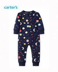 CARTERS COSMIC DREAMS SPACE PRINT ZIP UP ROMPER