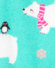 CARTERS GEEN POLAR BEAR MICRO FLEECE ROMPER