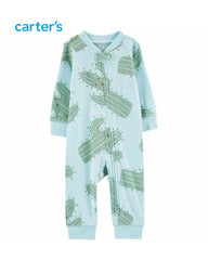 CARTERS GREEN CACTUS SNUG FIT BABY ROMPER