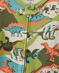 CARTERS GREEN DINOSAUR ADVENTURE ROMPER