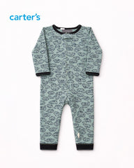 CARTERS GREEN PRINTED ROMPER