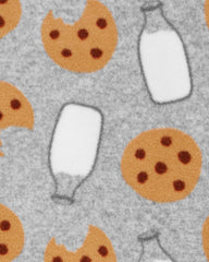 CARTERS GREY COOKIE FLEECE SLEEP & PLAY ROMPER