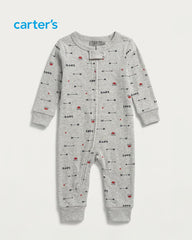 CARTERS GREY LOVE ARROWS PRINTED ROMPER