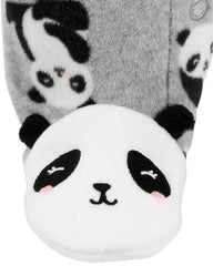 CARTERS GREY PANDA MICRO FLEECE FOOTED ROMPER