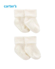 CARTERS INFANTS KIDS PACK OF 4 FOLDOVER SOCKS