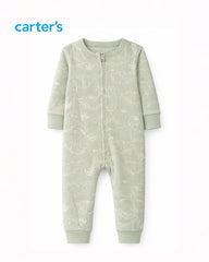CARTERS MINIMAL DINO SKETCH ZIP UP ROMPER
