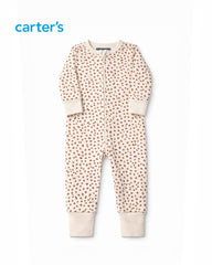 CARTERS MINIMAL DOT PRINT ZIP UP ROMPER