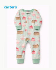CARTERS MINT GREEN SWEET TREATS BABY ROMPER