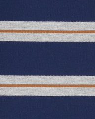CARTERS NAVY BROWN STRIPED HENLEY TEE & JOGGER SET