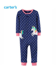 CARTERS POLKA DOT UNICORN COTTON ROMPER