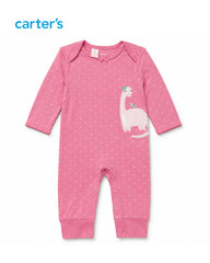 CARTERS PRINCESS DINO JUMPSUIT, BODYSUIT WIHT TROUSER 3 PCS SET