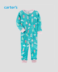 CARTERS PRINCESS PRINTED SNUG FIT COTTON ROMPER