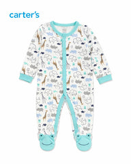 CARTERS SAFARI ANIMALS & FROG FOOTIE ROPMER