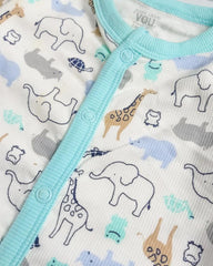 CARTERS SAFARI ANIMALS & FROG FOOTIE ROPMER